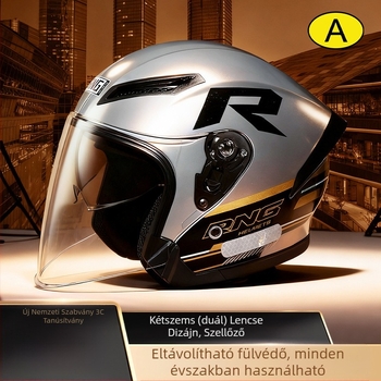 RNG BY-705 ABS motorkerékpár sisak, 3/4 stílus, 3C tanúsítvány GB811-2022A, felnőtteknek