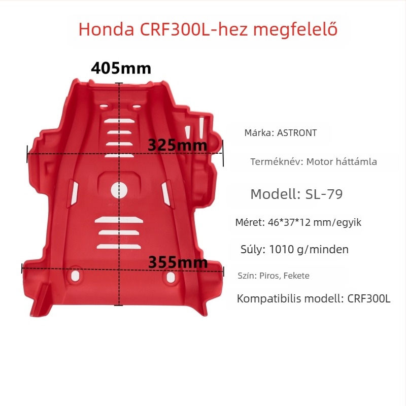 Honda CRF300L motorcsat alatti védőlemez, műanyag, ASTRONT, Knight védőfelszerelés