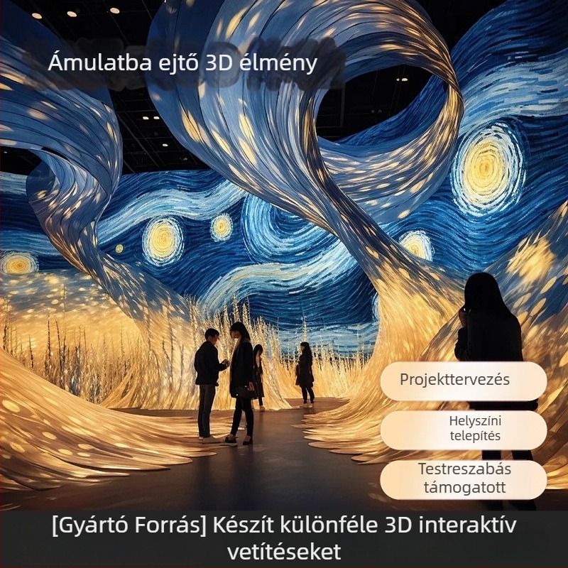 Mérnöki projektor immersív 3D interaktív vetítéssel nagy helyiségekhez, 200W, felbontás 1920x1200, fényerő 5000