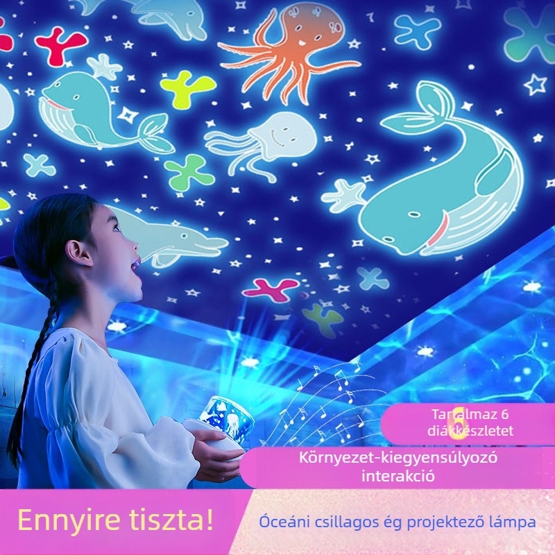 Csillagos ég projektor zenei dobozzal – USB tápegység, beépített lítium-ion akkumulátor, Bluetooth, távirányító, hang