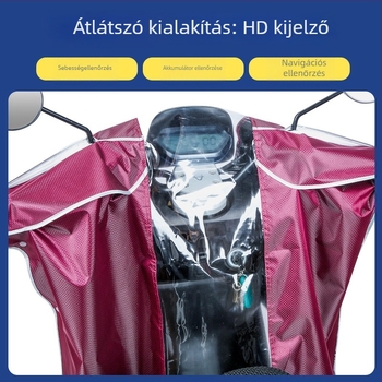 Elektromos jármű előtti esővédő burkolat, műszerfal és központi vezérlés, kormány és pedál védelmére – univerzális, szélálló takaró, Anyag: Egyéb