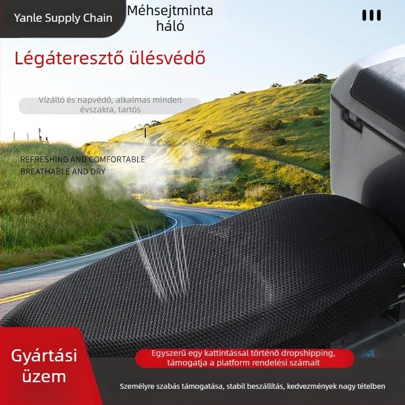 Elektromos jármű ülésvédő (hálós, vízálló, lélegző, hőszigetelő, egész éves használatra)