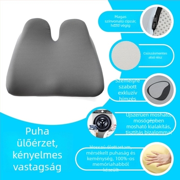 Irodai párna memóriahabbal, egyszínű mintázat, modern minimalista stílus