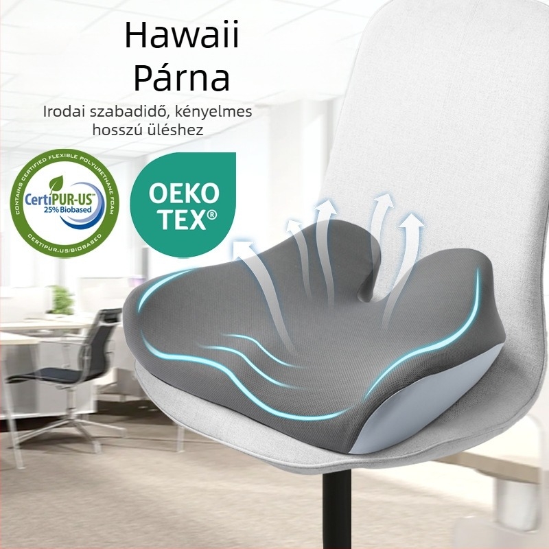Irodai párna memóriahabbal, egyszínű mintázat, modern minimalista stílus