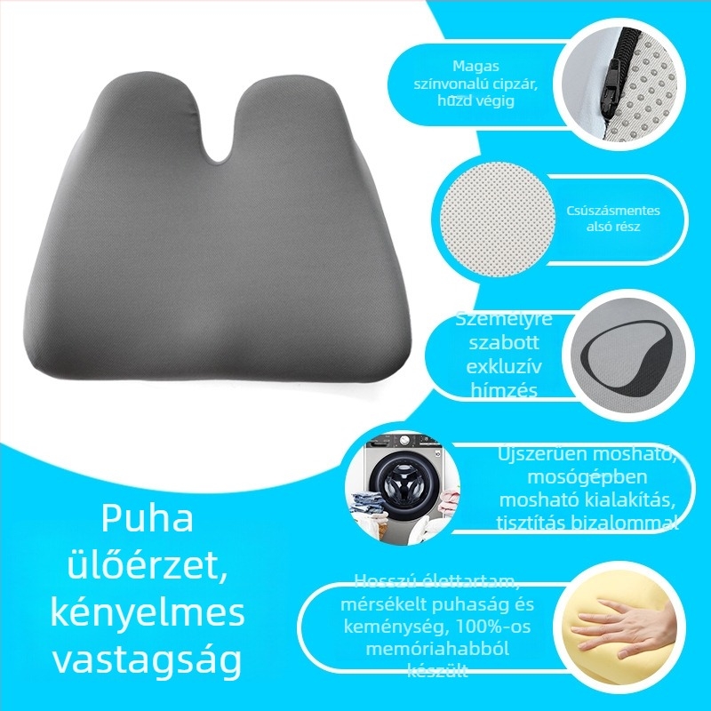 Irodai párna memóriahabbal, egyszínű mintázat, modern minimalista stílus