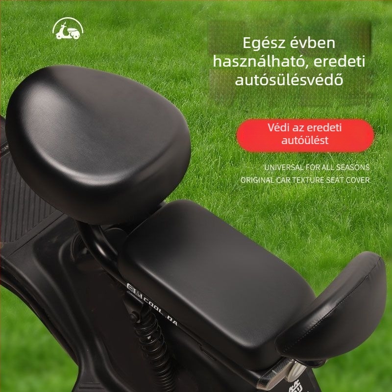 Bőr ülés párna elektromos kerékpárhoz – vízálló, UV-védelem, kopásálló, hőszigetelő, négy évszakos univerzális