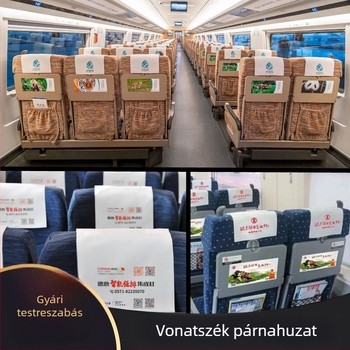 Fej- és nyakszívó törölköző repülőgépekhez, vonatokhoz és buszokhoz – Xiangjia, pamut töltet, poliészter-pamut felület, logónyomás, minden évszakhoz, dekoratív funkció
