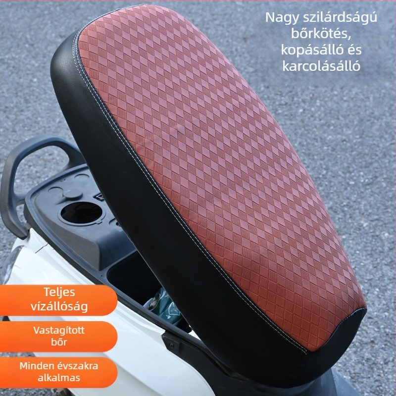 PU vízálló ülésvédő elektromos járművekhez, négy évszakos univerzális, dupla varrás, napvédelmi funkció