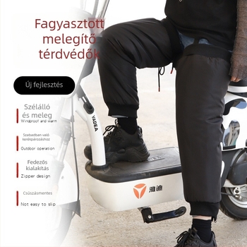 Térdvédő kerékpárhoz és motorkerékpárhoz, fleece-béléssel, vízálló és széltől védett téli használatra