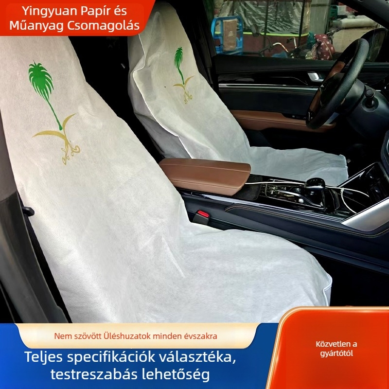 Egyszer használatos autóülésvédő, nem szövött anyagból, sík/egyszerű stílus, egész éves védelem