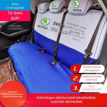 Autóülésvédő, sík stílus, testreszabható, töltőanyag nélkül, poliészter felület
