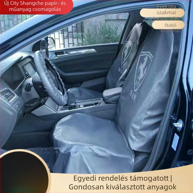 Háromrészes bőrtakaró szett autóülésekhez, mosott bőr, PU felület, testre szabható, töltőanyag nélküli