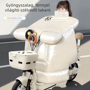 Fleece-béléses szélvédő takaró elektromos járművekhez — vízálló, meleg, minden évszakban használható, motorkerékpárokhoz és háromkerekűekhez