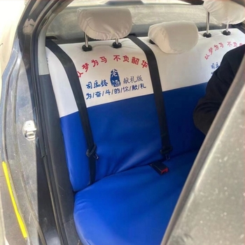 Taxi ülésvédő reklámfunkcióval, varrott szélekkel, pamut anyag, testreszabható, minden szezonra alkalmas