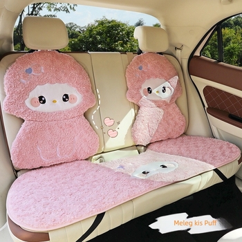 Autóüléshez tartozó párnakészlet – aranyos 3D plüss figurák, pamut, töltőanyag nélküli, téli többdarabos készlet