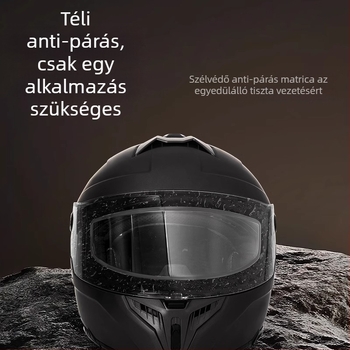 Motorkerékpár sisak eső- és páramentesítő fólia – TAC anyag, univerzális teljes- és fél sisakokhoz, vízálló lencse patch