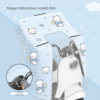 Elektromos járművek szélvédővédője, napvédelem, szélálló, műanyag anyag, logó nyomtatás elérhető