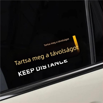Kantoni nyelvű kreatív, személyre szabott autós matricák, humoros, fényvisszaverő és vízálló a hátsó ablaktokra elektromos járművekhez.