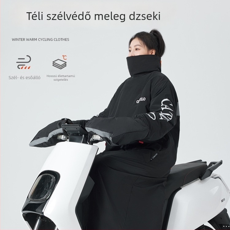Cardivello Szélvédett téli béléses dzseki elektromos járművekhez – alkalmas motorkerékpárra és háromkerekűre