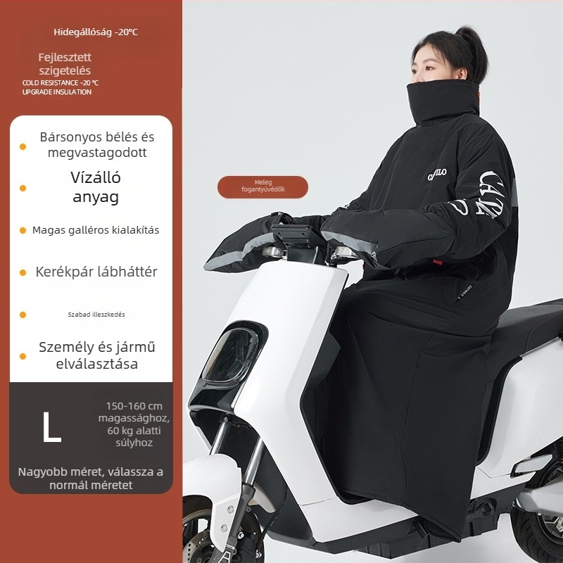Cardivello Szélvédett téli béléses dzseki elektromos járművekhez – alkalmas motorkerékpárra és háromkerekűre