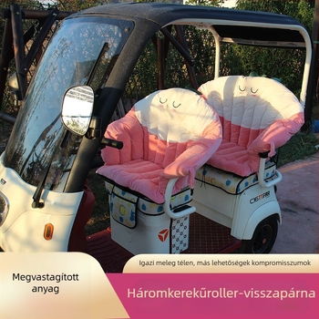 Elektromos háromkerekű kerékpár téli vastag ülésvédő plüss meleg – elülső és hátsó üléshez, univerzális tricikli párna
