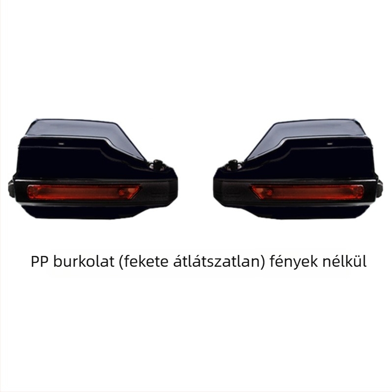 Motorkerékpár kézvédő LED-es világítással és kormányszélvédővel