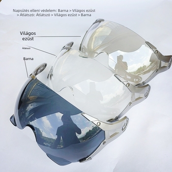GXT vintage motorkerékpár sisak lencséje, modell GXT288, PC anyag, Knight goggles stílus, testreszabható feldolgozás