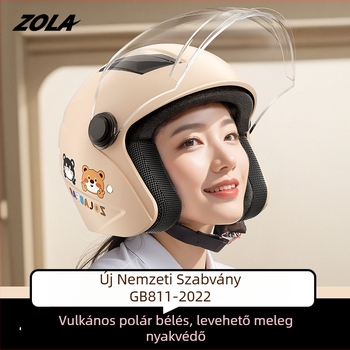 GB811-2022B, 3C-s tanúsítványú elektromos jármű sisak, férfiak és nők számára, téli, 3/4-es sisak a mindennapi közlekedéshez, párásodás elleni