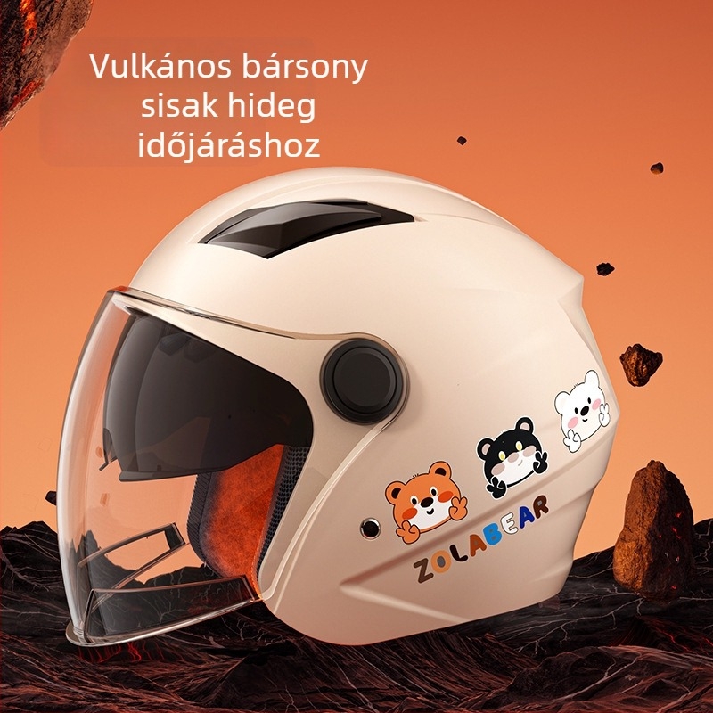 GB811-2022B, 3C-s tanúsítványú elektromos jármű sisak, férfiak és nők számára, téli, 3/4-es sisak a mindennapi közlekedéshez, párásodás elleni