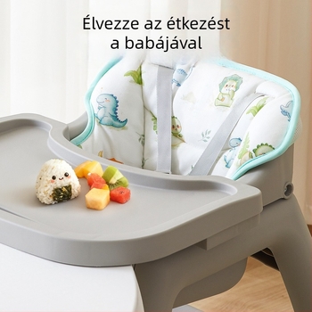 Pamut gyermek étkezőszék párna háttámlával, őszi-téli, rajzfilm mintázat, otthoni használatra
