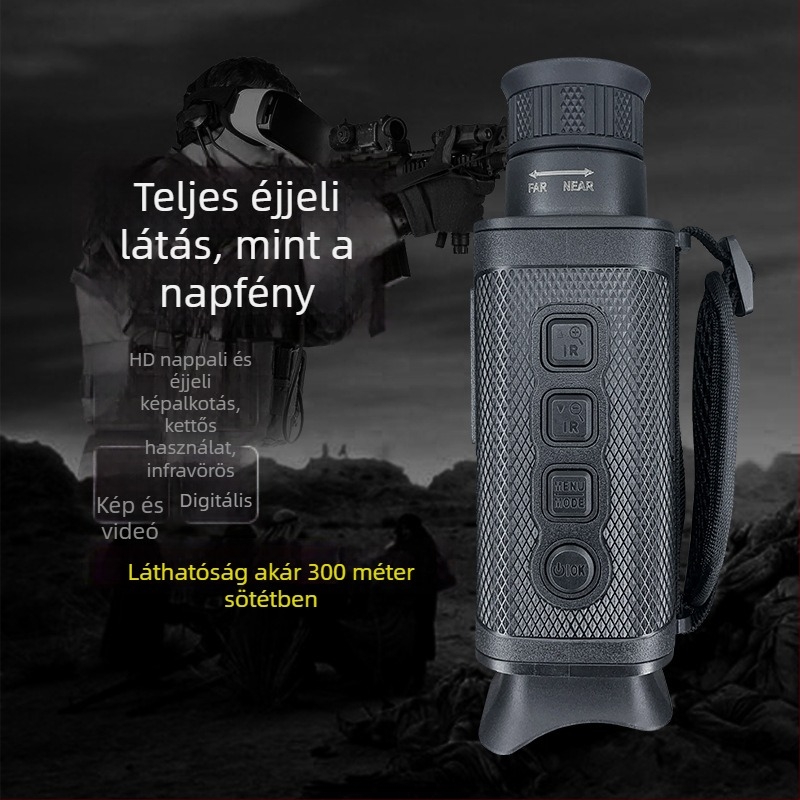 Éjjellátó monokulár infravörös, digitális nappal/éjszaka üzemmód, kültéri kettős használat