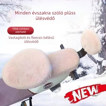 Plüss elektromos kerékpár ülésvédő, téli bolyhos bélésű és extra vastagság, univerzális modell az Aima elektromos kerékpárokhoz, hátsó ülés párna.