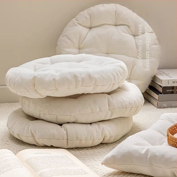 Futon ülőpárna – japán stílus, egyszínű minta, pamut anyag, töltet selyemrost
