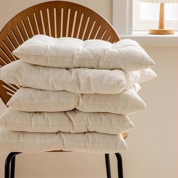 Futon ülőpárna – japán stílus, egyszínű minta, pamut anyag, töltet selyemrost