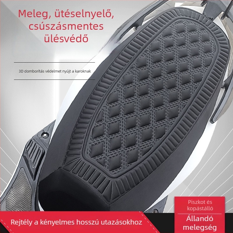 Elektromos jármű ülésvédő huzat, légáteresztő, hőszigetelő, csúszásmentes, velúr felület (Anyag: PU; Töltet: Pamut; Szezon: Minden szezon)