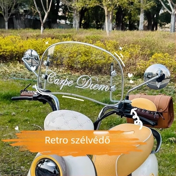 Vintage PMMA szélvédő motorkerékpárokhoz és robogókhoz, univerzális illeszkedés, testreszabható