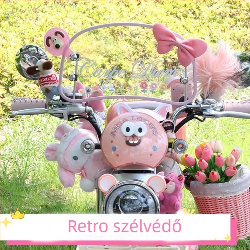 Vintage PMMA szélvédő motorkerékpárokhoz és robogókhoz, univerzális illeszkedés, testreszabható