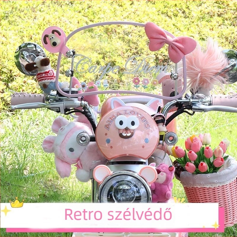 Vintage PMMA szélvédő motorkerékpárokhoz és robogókhoz, univerzális illeszkedés, testreszabható