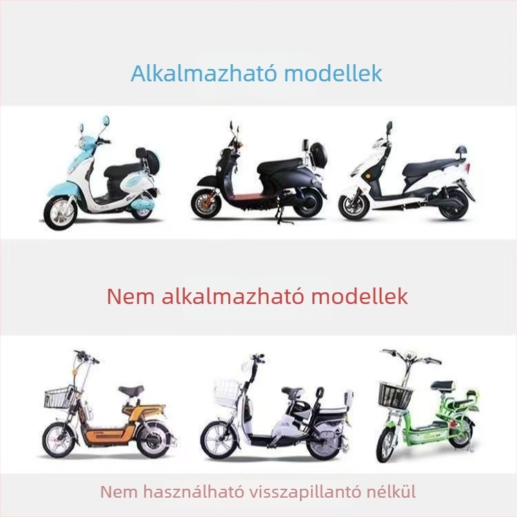 Összecsukható első szélvédő elektromos robogó és motorkerékpárhoz, PVC, HD átlátszóság, visszapillantó tükrökkel kompatibilis