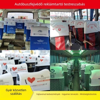 Autóbusz-ülés fejrésze fedő – dekoratív borítás, stílus Hemming/Business, töltet: szintetikus rost, felület: poliészter, márka Jialiang