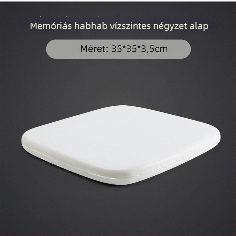 Memóriás hab párna irodai székre, kerekített-négyszögletes forma, belső maggal, modern stílus