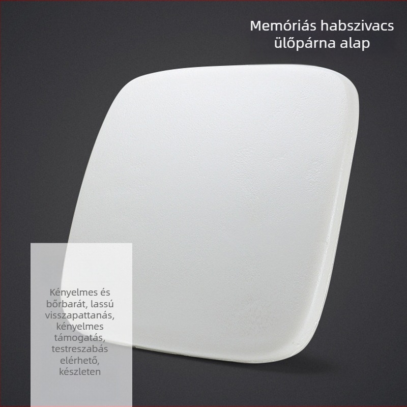 Memóriás hab párna irodai székre, kerekített-négyszögletes forma, belső maggal, modern stílus