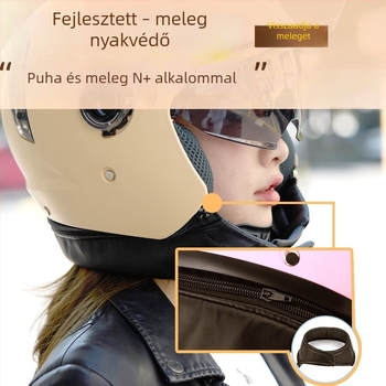 Női elektromos motorkerékpár sisak, 3/4 nyitott arccal, ABS, téli használat, 3C tanúsított