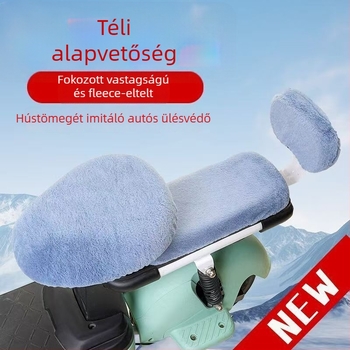 Elektromos robogó üléshuzat | téli, vast fleece anyag, gyapot töltés, univerzális illeszkedés, logónyomás