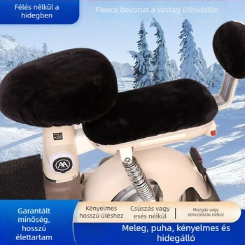 Elektromos robogó üléshuzat | téli, vast fleece anyag, gyapot töltés, univerzális illeszkedés, logónyomás