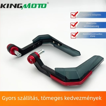 Rókalakú motorkerékpár szélvédő, alumíniumötvözet + műanyag, modell JX, univerzális elektromos motorokhoz, kormányvédő