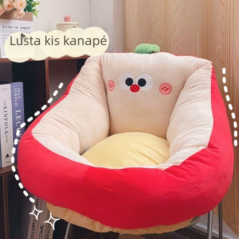 Beépített ülőpárna és háttámla, kompakt kanapé, kényelmes hosszú ülésekhez, rajzfilm stílusú dizájn, hálószobában olvasáshoz, tatami futon ülőpárna az ablaknál