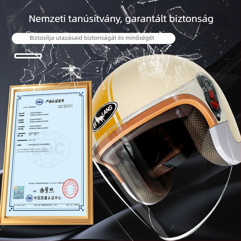 Elektromos jármű sisak – uniszex – ABS – Emperor Wolf – nagy fél sisak – tavasz–ősz–tél – CQC tanúsítvány