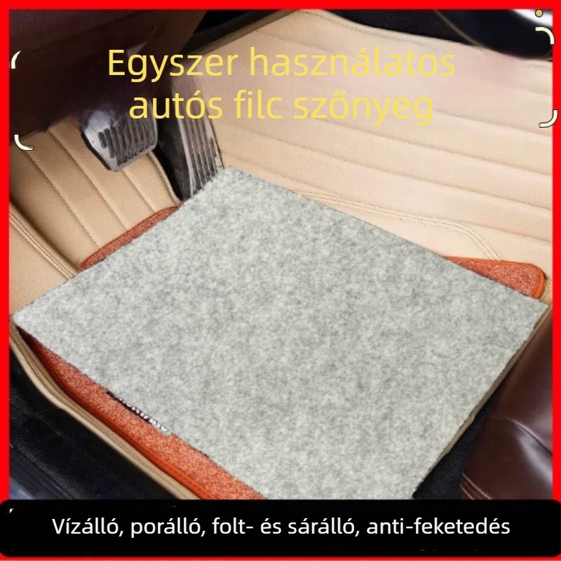 Egyszer használatos autópadló-maták szintetikus rostból, szőnyeg típusú, univerzális illeszkedés