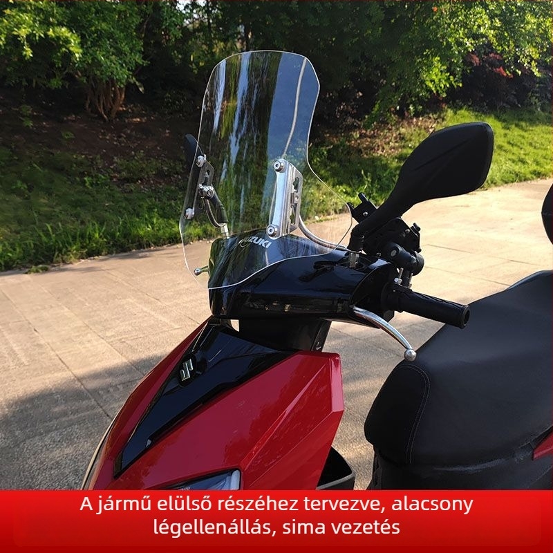 Suzuki Uy125 robogóhoz magasan kiemelt első szélvédő – gyanta, napfény elleni védelem